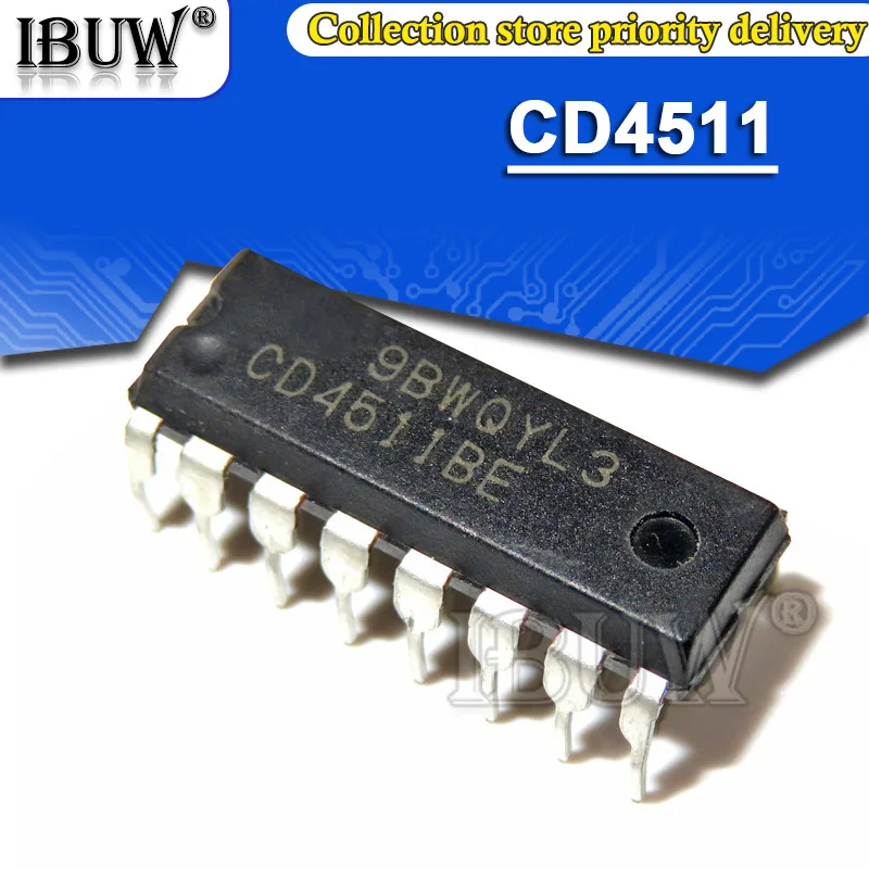 10 piezas CD4511BE DIP16 CD4511 DIP-16 CD4511BD DIP