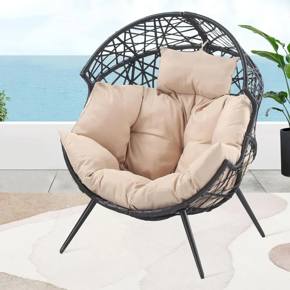 

l L .CWUNICEF-mir À Œufs Avec Coussin Et Support, Chaise Longue Pour Intérieur Et Extérieur, L