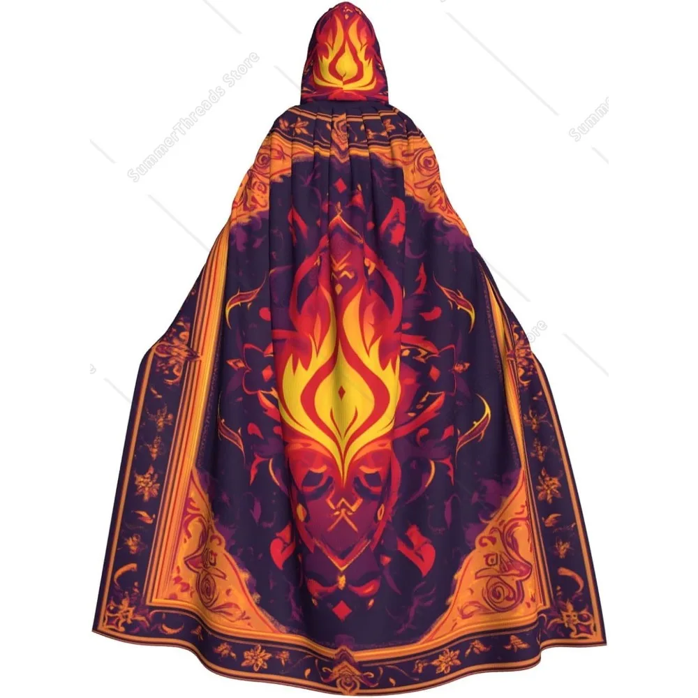 

Fantasy Flame — накидка с капюшоном с рисунком, мистический плащ для косплея и мероприятий