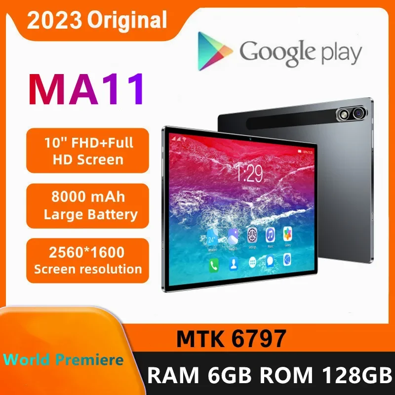 Andriod-أندرويد لوحة لوحية ، MTK 6797 عشاري النواة ، 12GB ، 512GB ، 8000mAh ، 10.1 "، عرض ، أندرويد ، كاميرا 48MP ، WPS ، 5G ، واي فاي ، عرض عالمي