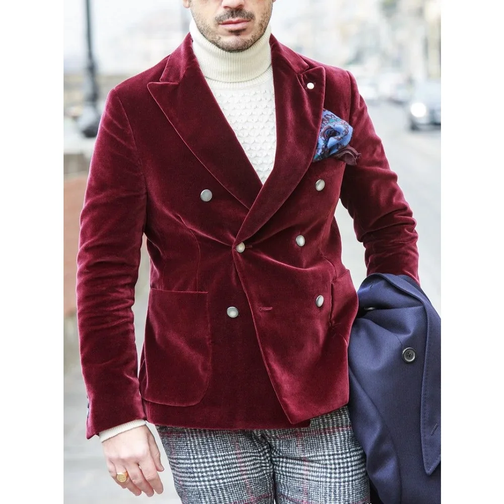 

Двубортные элегантные мужские куртки Мужское платье Элегантная мужская бархатная куртка Мужские костюмы Пальто Новые костюмы и пиджаки Мужские и пальто
