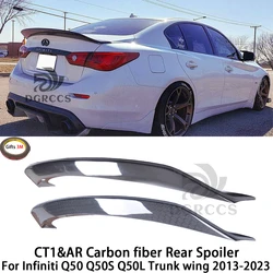 For Infiniti Q50 Q50S Q50L CT1&AR Style Carbon fiber Rear Spoiler Trunk wing 2013-2026 Carbon fiber Honeycomb carbon