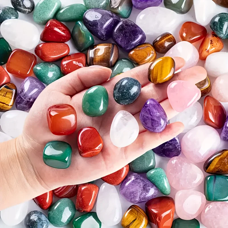100/300g Natural Tumbled Stones And Mix Color Crystals Bulk, Crystal Stone Decorative Item, Various Crystal Gems for Jewelry