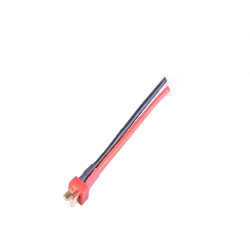2 Pcs Battery and Charging Adapter Lead Cable Deans T Male Plug to Female Tamiya 14awg 10cm