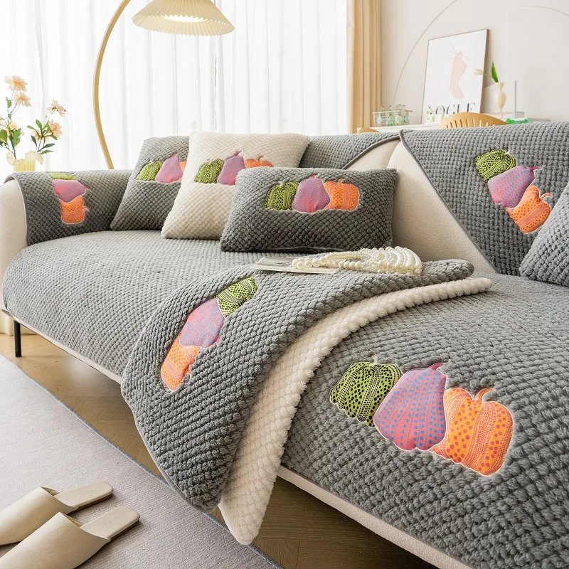 Living Room Sofa Cover Cotton Couch Covers Jacquard Sofa Cushion Four Seasons Sofa Towe L-shaped Couchs Cover Protection Set