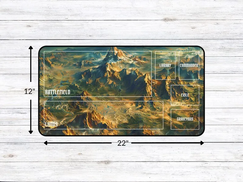 Fantasy Map Desk Mat,non-slip and Waterproof Gaming Mousepad,cute and Beautiful Desktop Protective Mat,perfect Gift for Friends.