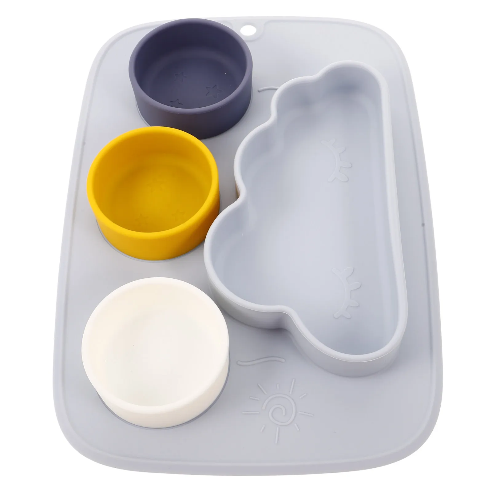 

Тарелка-присоска для малышей, разделенная, из пищевого силикона, нескользящая, для микроволновой печи и посудомоечной машины