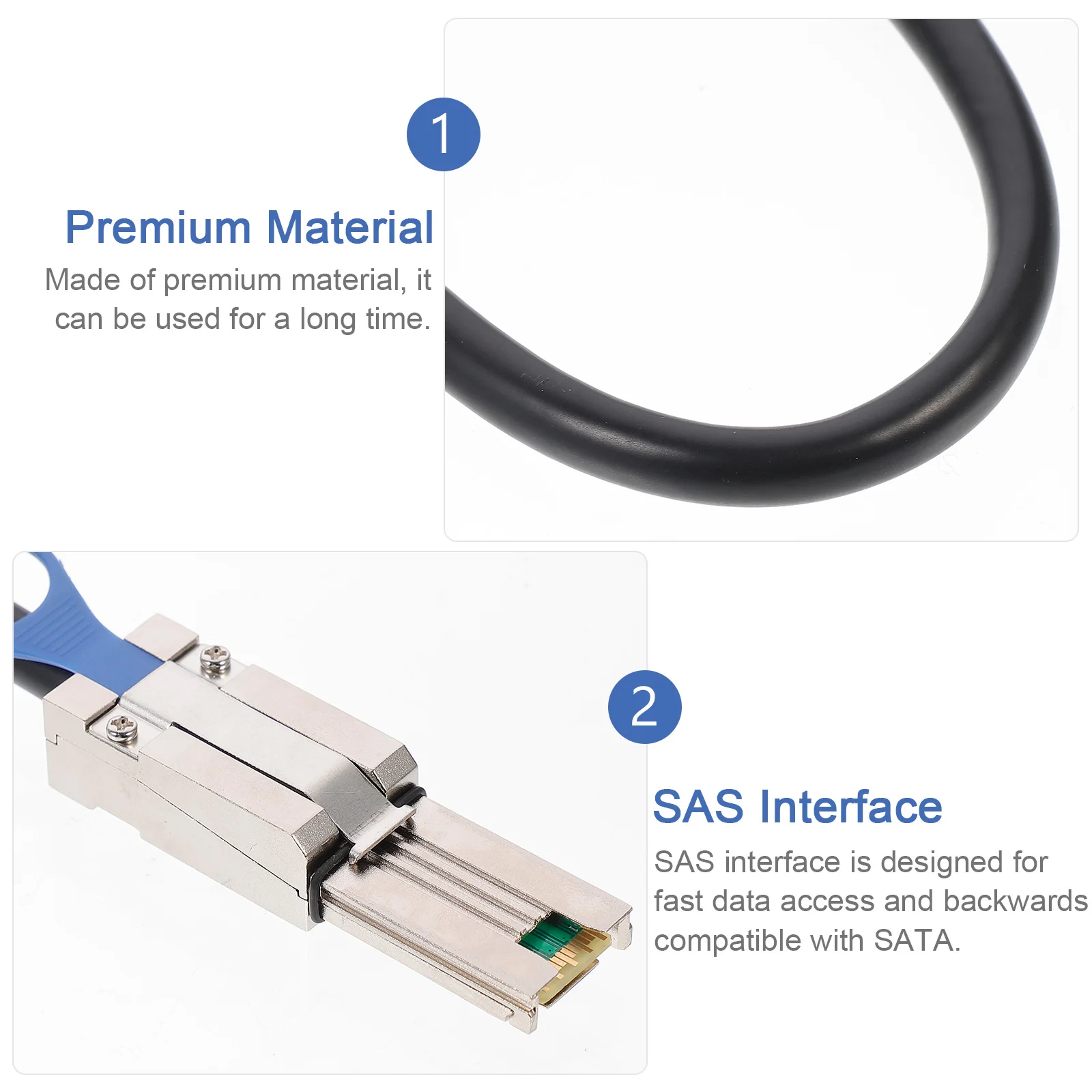 

Mini Sas 0.5M Sff-8088 To Sff-8088 26 Pin Internal Data Storage Cord For Server Cord For Data Storage System High-Speed