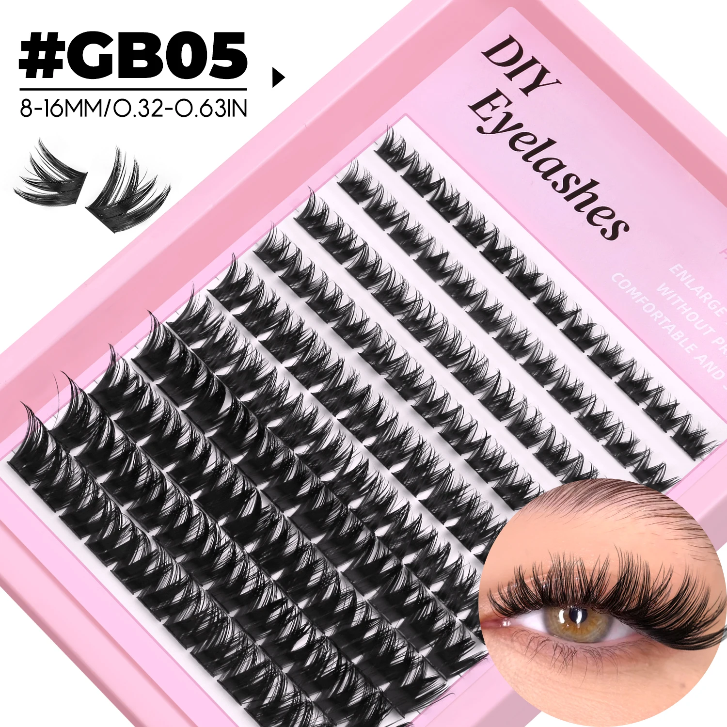 DIY Cluster Lashes Mixed Tray Natural Volume
