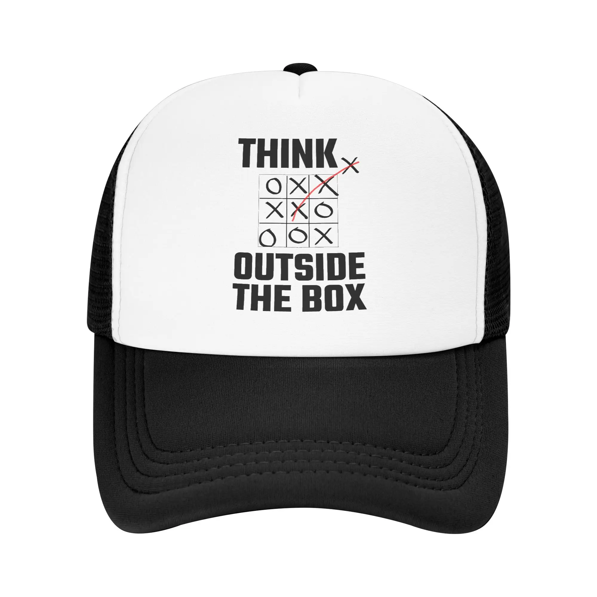 Think Outside The Box  Mesh Baseball Caps Unisex Fashion Sun Caps Game Hat Breathable Polyester Sun Caps Spring Trucker Cap