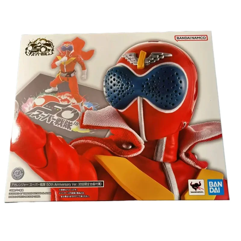 Оригинальные Bandai Sh Figuarts SHF Akaranger 50th Фигурки Аниме Модель Коллекция игрушек Himitsu Sentai Gorenger