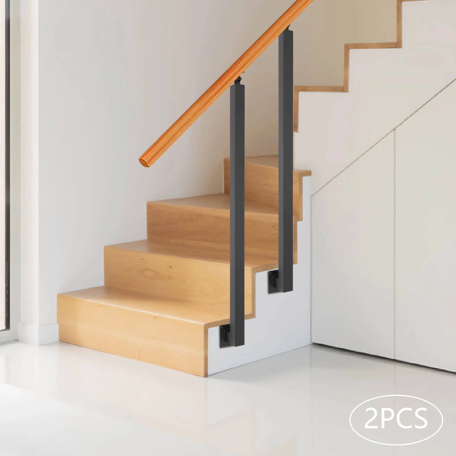 

Stair Railing Posts, 2Pcs Stair Baluster Posts, Adjustable Stair Railing Posts for Deck, Balcony, Stair