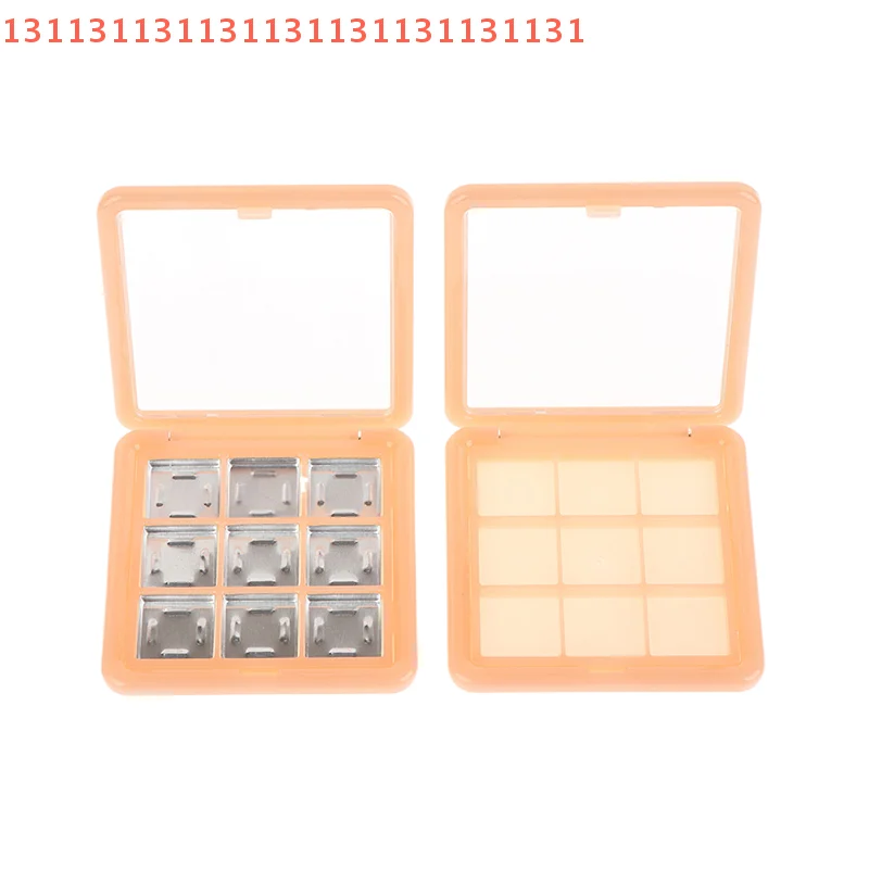 Étui vide pour fard à paupières, 9 grilles, Palette de maquillage pour les yeux, plat de rangement pour femmes et filles, outil de maquillage pour débutants, bricolage