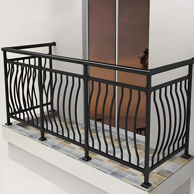 Customization Easy Install Galvanized Pipe Balcony Railings with  Balcony Handrail for Outdoor Terrace Anti-Rust Protection