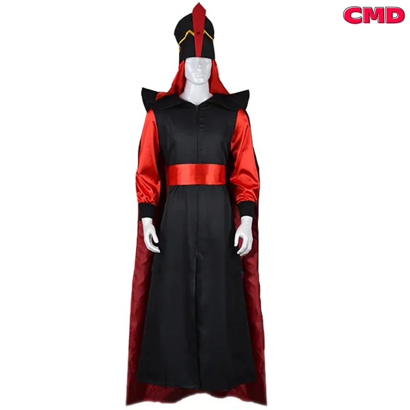 COS The Arabian Nights Aladdin Jafar Cosplay Costume Aldult Man Woman Halloween Wizard Clothes Suit