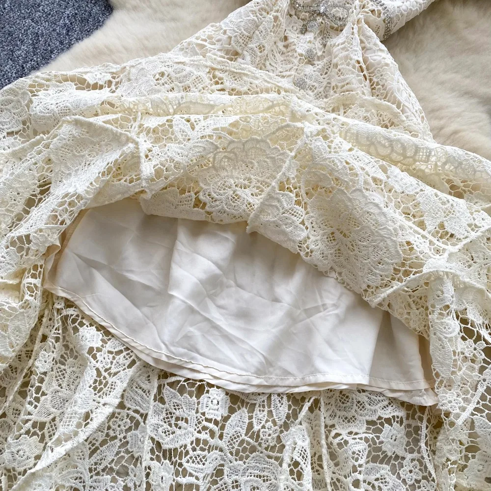 Seksowna sukienka z kwadratowym dekoltem i krótkim rękawem w kwiaty Chic Summer Beach fairycore Vestidos Vacation odzież damska