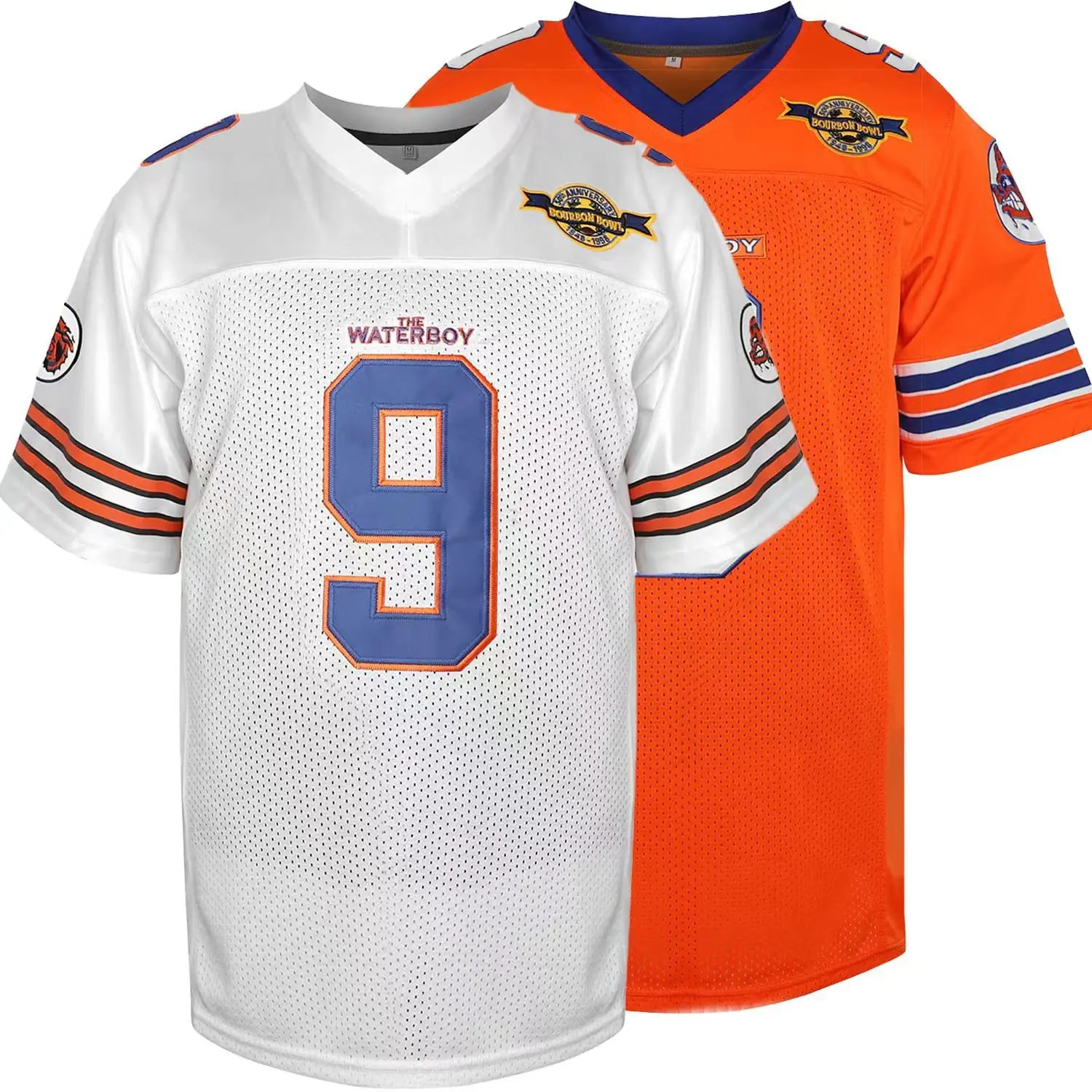 Bobby Boucher #9 The Waterboy Adam Sandler Movie Mud Dogs Bourbon Bowl Football Jersey