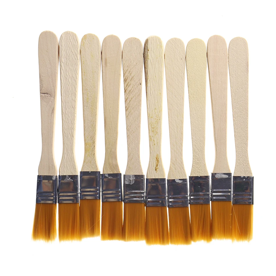 10pcs/lot BGA Solder Flux Paste Brush With Wooden Handle Reballing Tool  number 1 / 2 /3