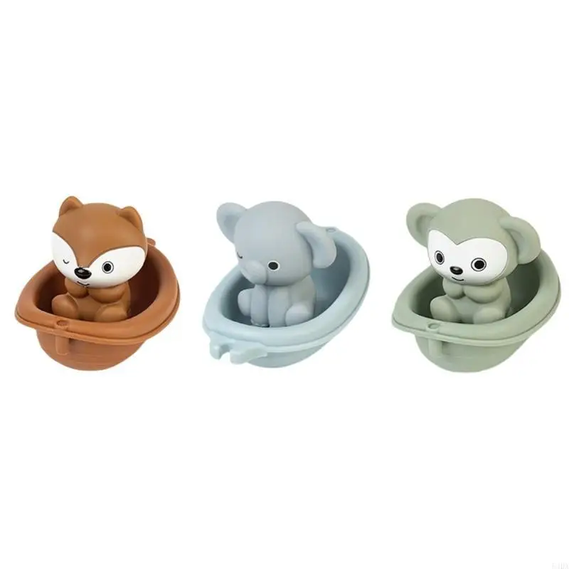 

54DA Baby Bath Toy Set with Soft Lovely Animal Figures for Kids Daily Use Playing