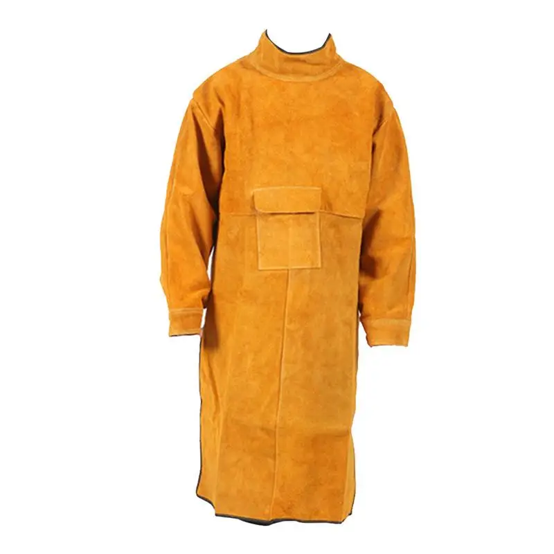 Cowhide Leather Welder Apron Work Safety Workwear Glaziers Blacksmith Apron Electric Welding Safety Clothing