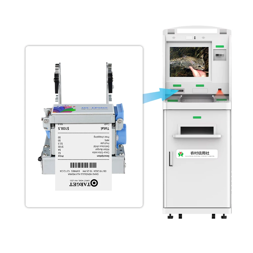 MASUNG MS-EP5860-TH Kiosk Thermal Printer For Ticket Printing Machine Kiosk Printer Module For Parking 24V USB RS232 Interface