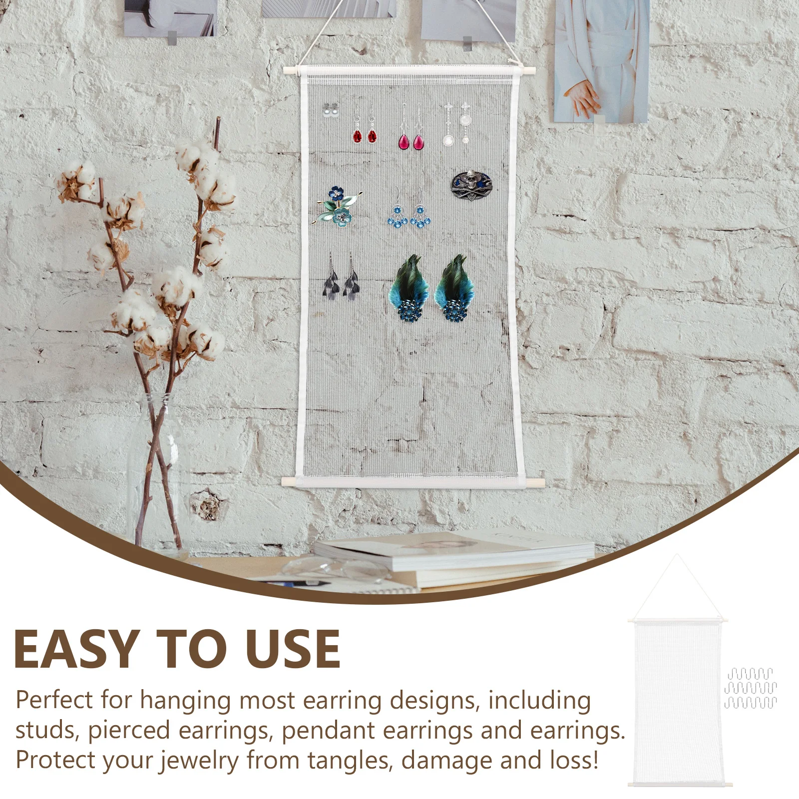 

Storage Network Hanging Jewelry Earring Display Rack ganizer Decorative Holder Home Hanging Earring ganizer Counter Shop