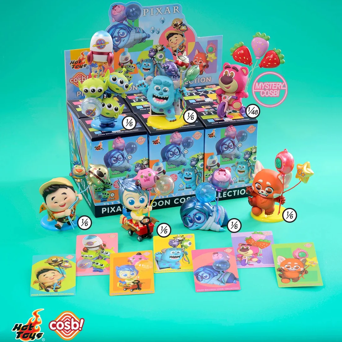 

Genuine Hot Toys Pixar Balloon Series COSBI Blind Box Figure Joy Embarrassment Collectible Figurine Doll Holiday Birthday Gift