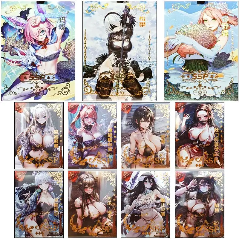 Goddess Story Goddess Card Albedo Mash Kyrielight Yor Forger Character Bronzing Collection Flash Card Cartoon Toy Christmas Gift