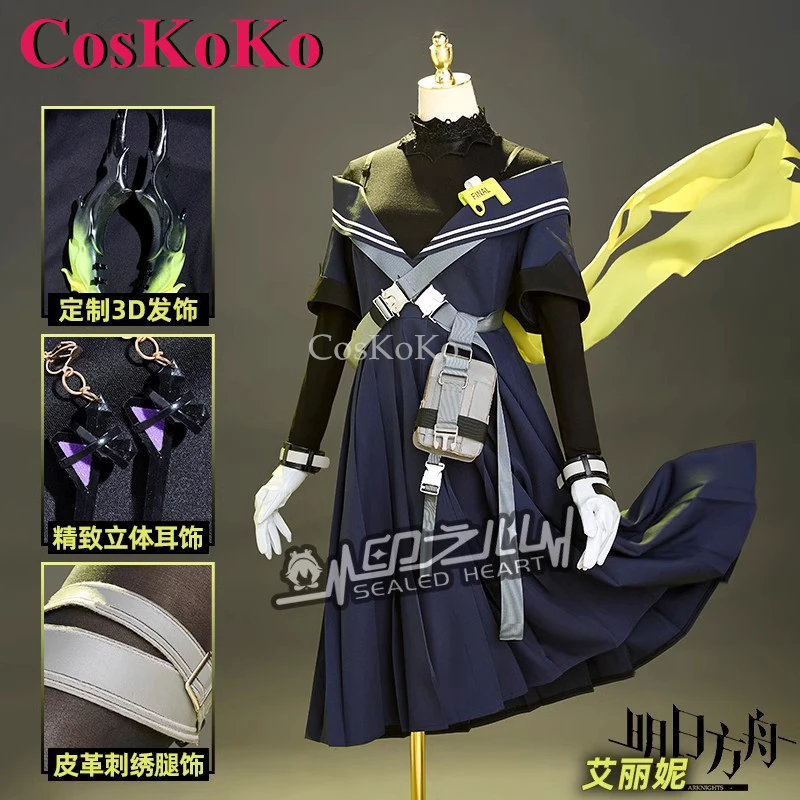 CosKoKo Irene Cosplay Game Arknights Costume Supremacy Judgment Fashion Dress Women Halloween Party Role Play Clothing XS-XL New