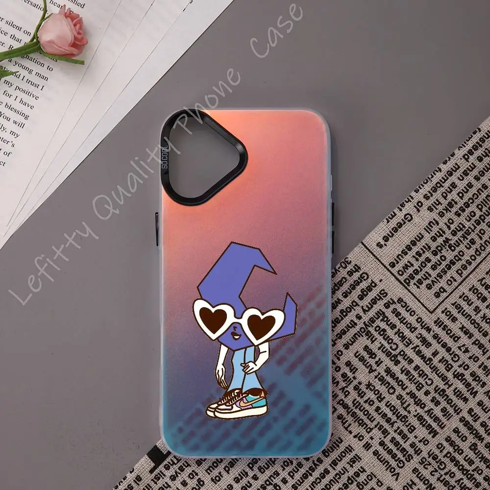 

M-Mora ESTRELLAS Logo Phone Case For IPhone 16 15 14 13 12 11 Pro Max Matte Aurora Multicolor Laser Metallic Gradient Funda