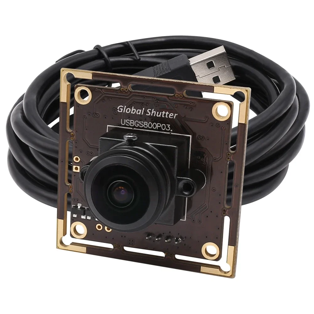 NEW ELP Global Shutter USB Camera 1MP 120fps 210fps 420fps 640fps OV9281 Monochrome Fisheye Lens Mini HD Webcam Camera Module - view 3