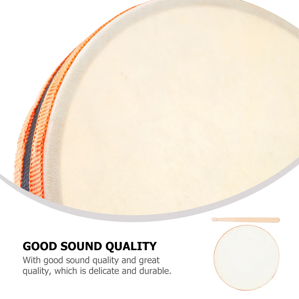 

1Set Kids Drum Mini Early Educational Musical Instrument Wood Color Durable Baby Music Knocking Instrument for Brain Development