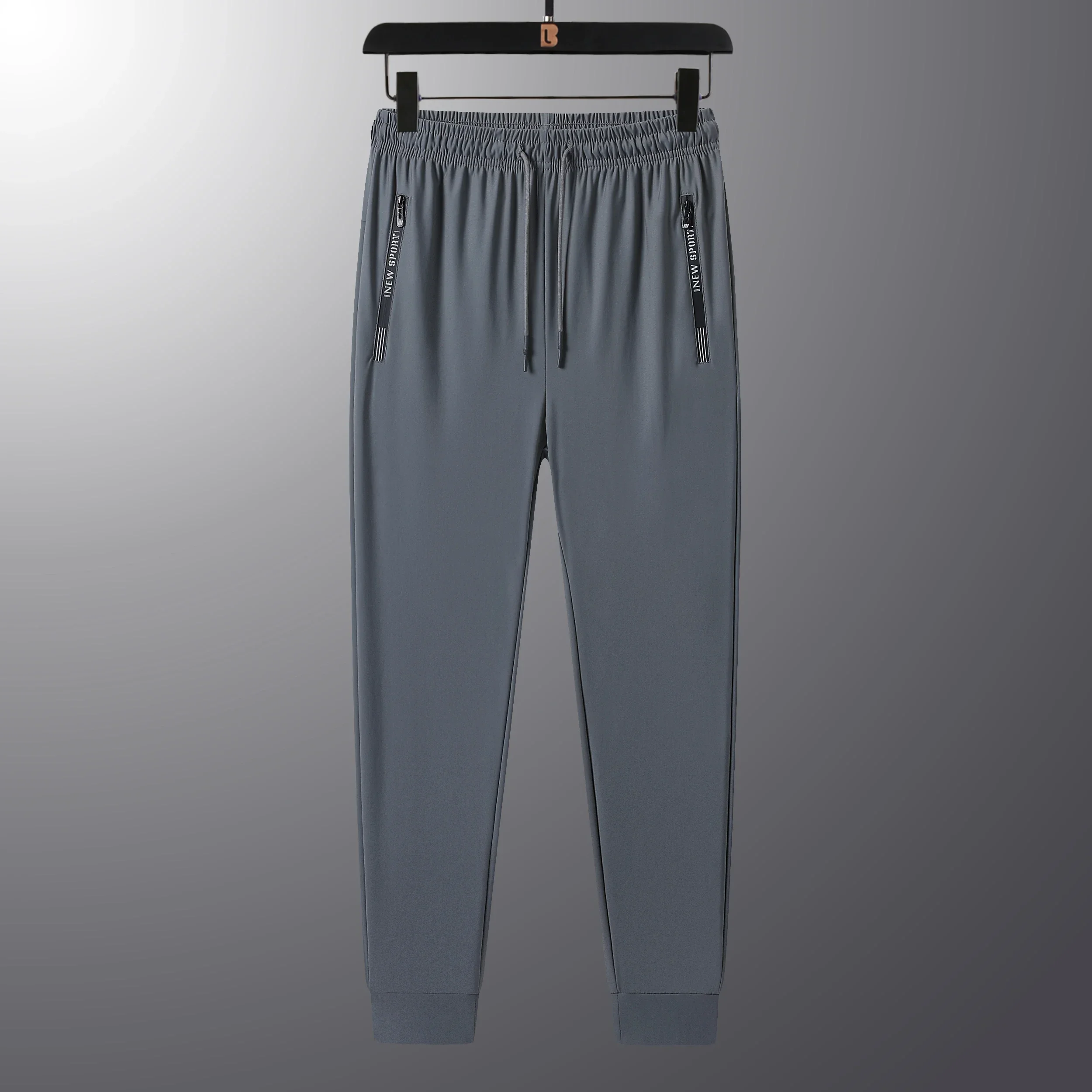 

Casual Stretch Lightweight Sweatpants Cooling Quick Dry High Elastic Ice Silk Trouser Men Sports Active Athletic Breathable Pant