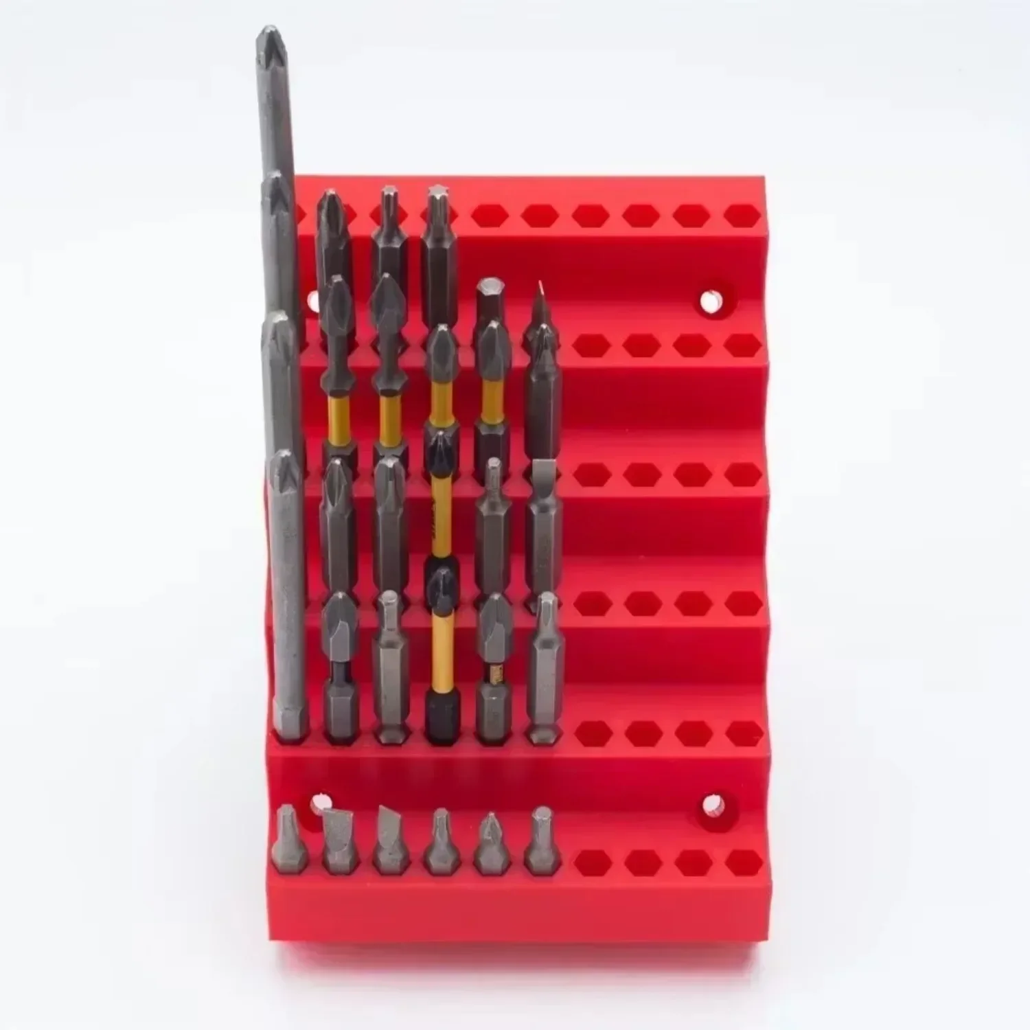 

1/4 Inch Hexagonal Screwdriver, 70-hole Drill Bit, Hexagonal Fixed Storage Seat, 1/4 Inch Hexagonal Bracket