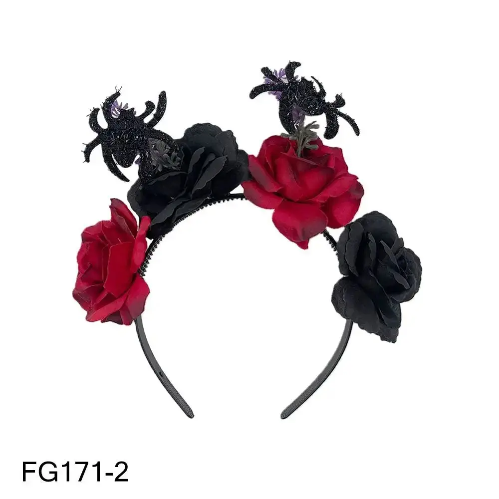 

Mexican Rose Flower Crown Headband for Day of the Dead loween Cleanfit Ladies T-irt Linen Material A-line Sve