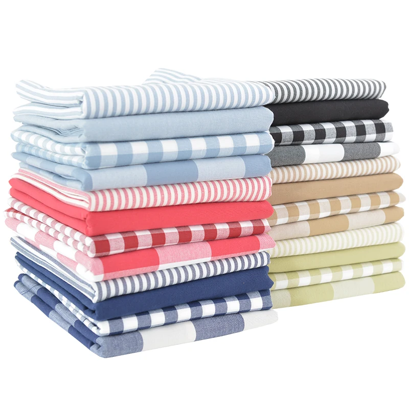 50*145CM Plaid Stripe Printed Fabrics Print Quilting Fabrics For Clothing Kids Dolls Decoration Textile Sewing Patchwork D30