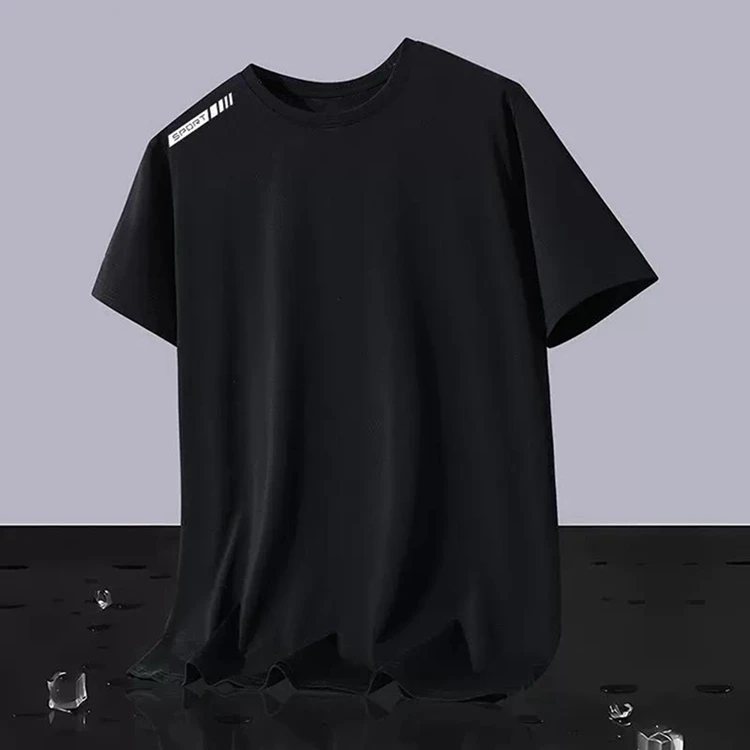 Neue Ice Silk Laufshirts für Herren, lockeres Kurzarm-Oberteil, Basketball-Gym-Sportbekleidung für Männer, Fitness-Workout, atmungsaktives Mesh-T-Shirt – Detail 26