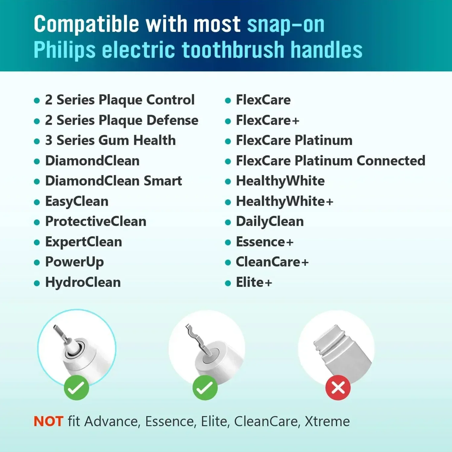 필립스 소닉케어 칫솔과 호환되는 교체 칫솔 헤드, 다이아몬드 클린 플렉스케어 건강 화이트, 4 개, 8 개, 12 개, 16 개