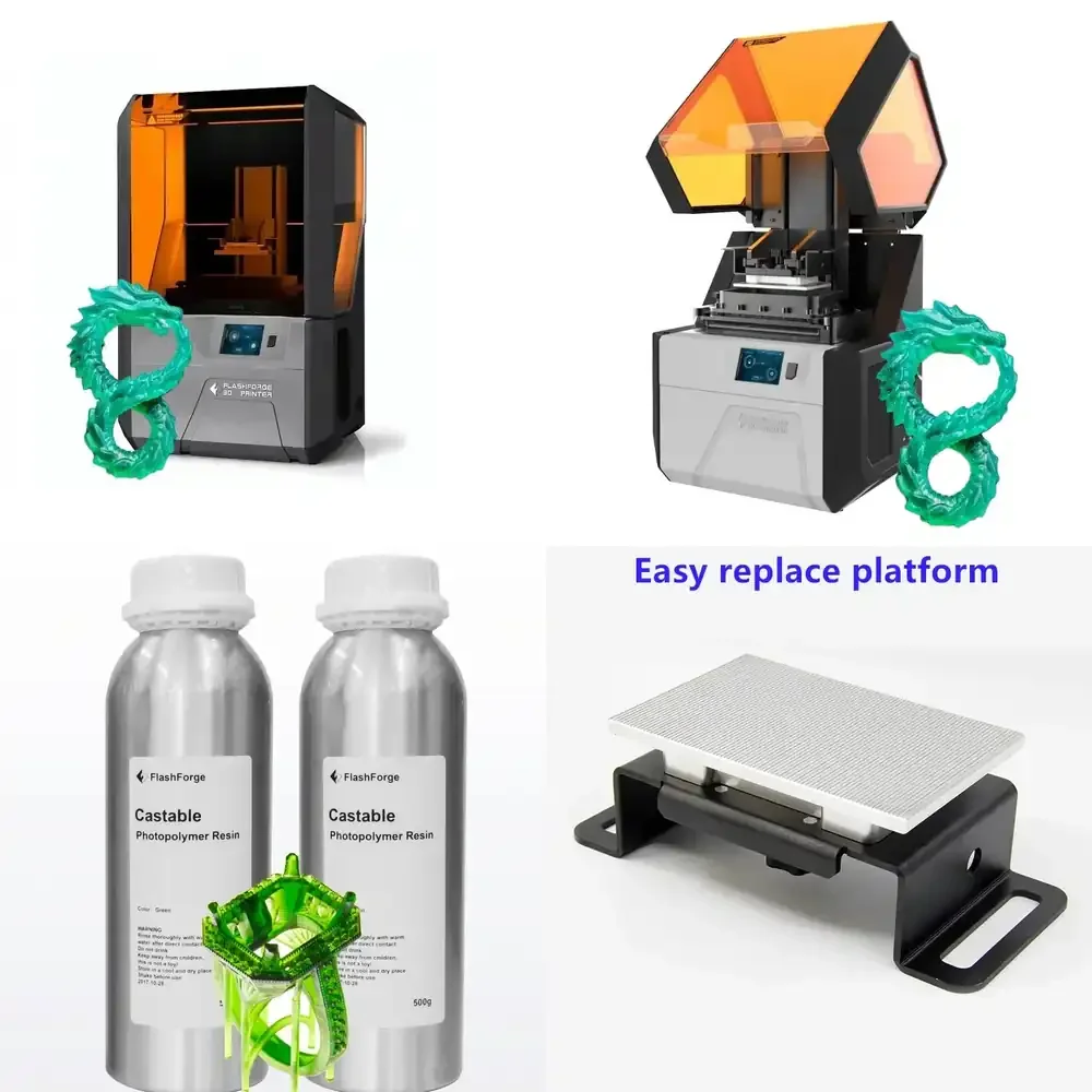 Hunter Resin 3D Printer for 120x67.5x150mm High Precision Desktop 3D Printing Machine for Resin Printing UV LCD