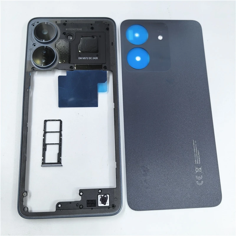 Pełna obudowa dla Xiaomi Redmi 13C 4G rama środkowa + tylna pokrywa baterii tylna klapka + taca na kartę SIM + obiektyw aparatu — zdjęcie produktu 2