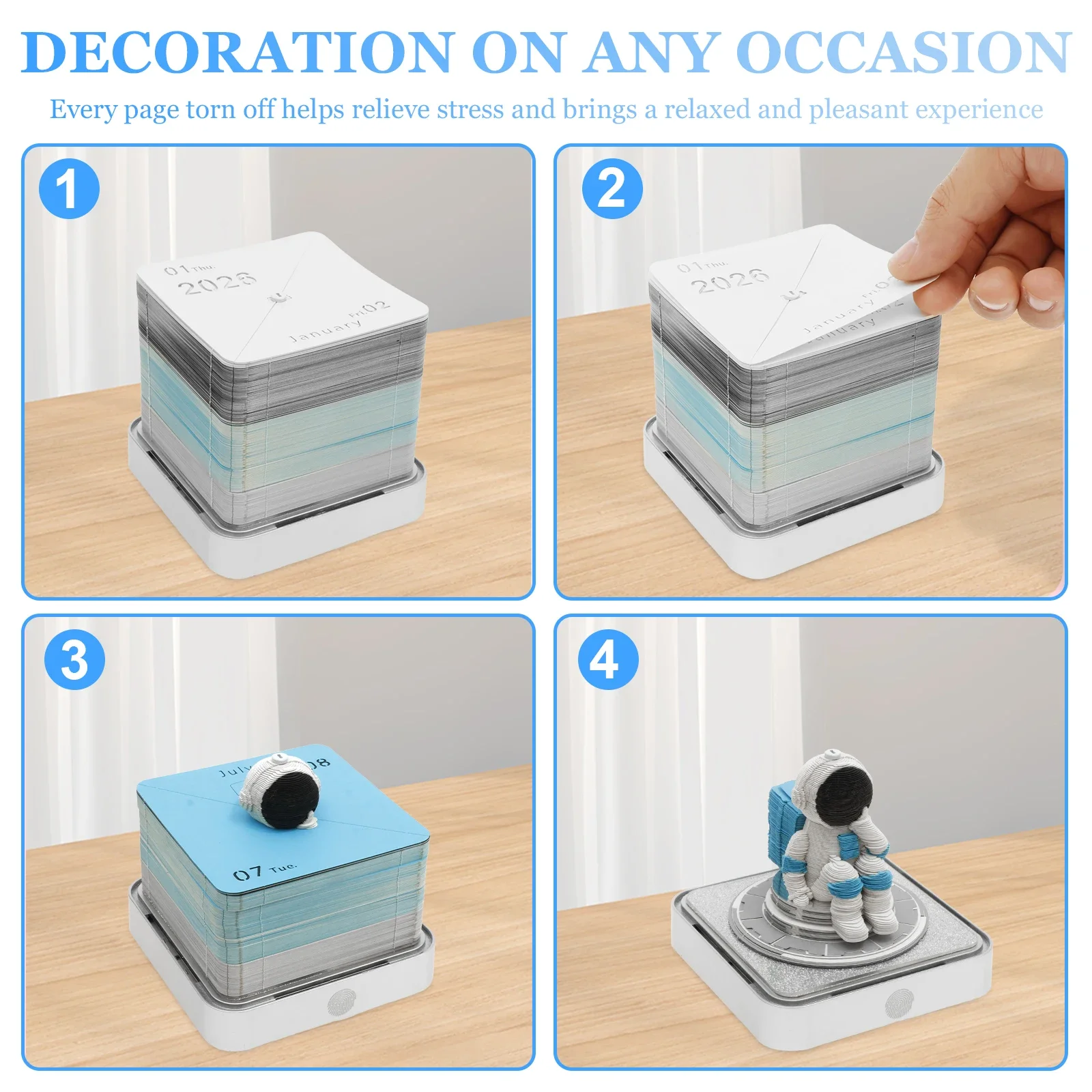ثلاثية الأبعاد الفن التقويم مذكرة الوسادة 2026 الإبداعية المسيل للدموع بعيدا ثلاثية الأبعاد أجندة مكتبية / المفكرة مع/لا مصباح ليد غير لاصقة ورقة نحت المفكرة ديكور #3