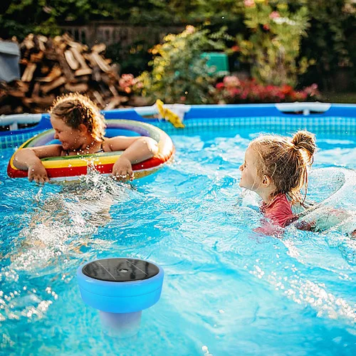 Imagen 1 del producto Ionizador Solar para piscina, clarificador de agua para piscina, limpiador de piscina de 7 colores, entrega química ajustable, antihundimiento para piscina, Spa, bañera de hidromasaje