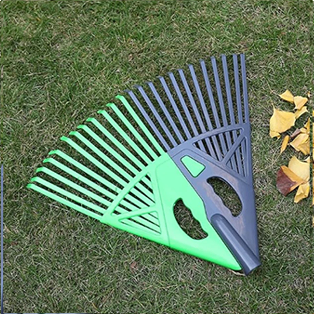 Nouveau Outils de jardin portables jardin 2-en-1 fourche d'épissure à main longue poignée feuilles fourche feuille râteau Grabber