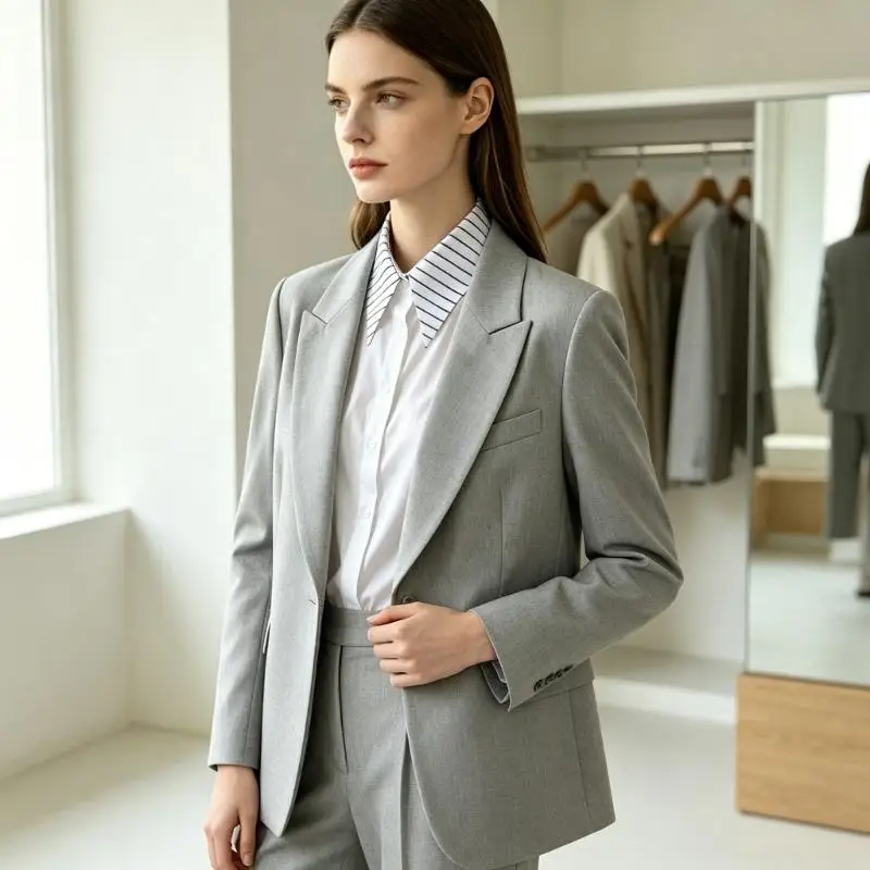 39BD Detachable Shirt Collar Insert with Pointed Collar and Tie Straps Faux Collar for Sweater, Sweatshirt, and Office Layering