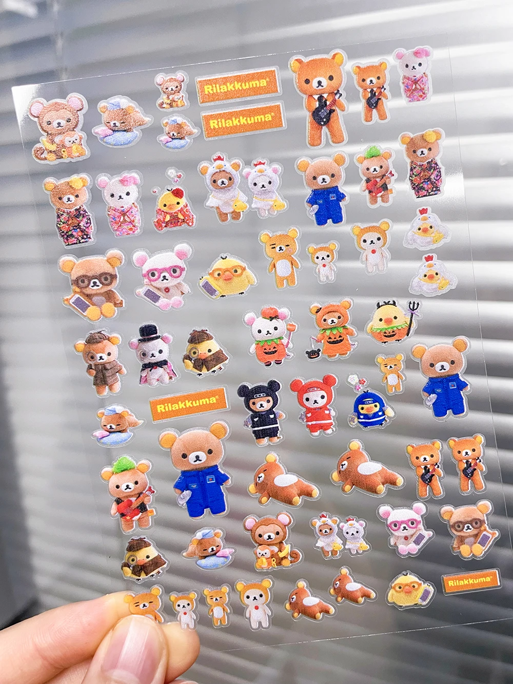 2026 Sommer Neu Rilakkuma Süße Nagelkunst-Aufkleber Japanische Cartoons Kleiner Bär DIY PVC Wasserdichter Selbstklebender Schiebeaufkleber – Detail 3