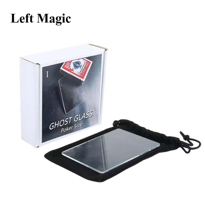 Ghost Glass -Poker Size Magic Tricks Selected Card Appear On The Glass Magia Close Up Street Illusions Gimmicks Mentalism Props