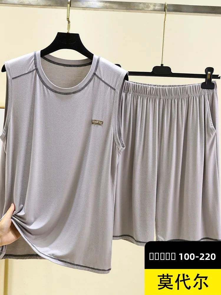 

Men's Modal Svel Tank Top And orts Set Summer Lightweight Loose Casual Two-Piece Suit Comfortable Breathable Spwear