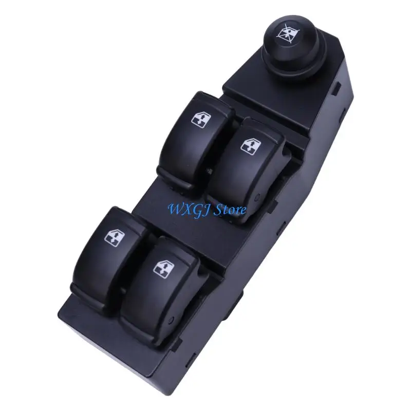 37JE Black ABS Window Panel, Driver Side Four Button 12V Layout Unit for Aveo Sedan