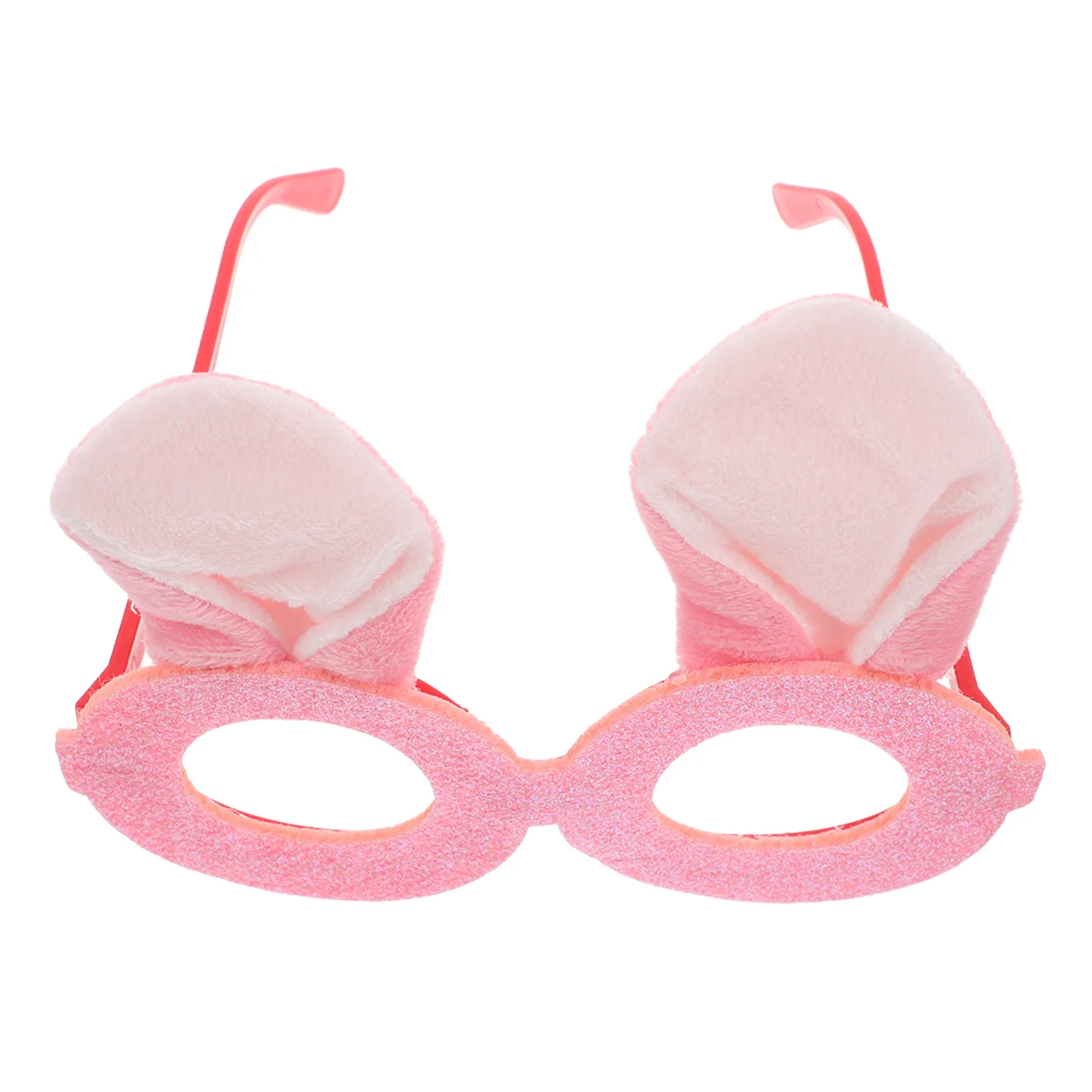

Cute Pink Easter Bunny Glasses Frame Glitter Rabbit Ear Eyeglasses Frame Festival Party Supplies Photo Booth Props