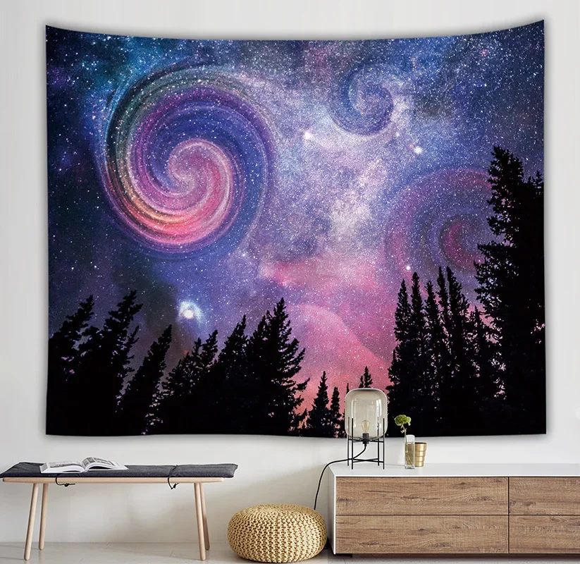 

Cosmic Starry Sky Landscape Tapestries Wall Hanging Art Decoration Cloth Background Tapestry Living Room Home Office Decor